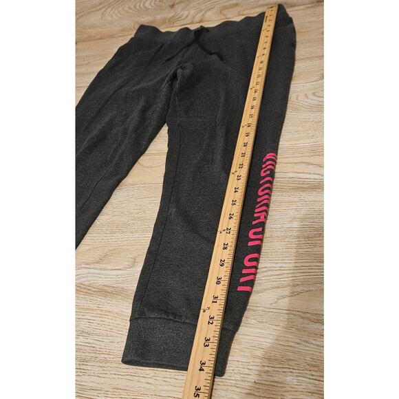 Victoria Sport Jogger Charcoal Gray Drawstring Cuffed Pants Womens Size Medium - Picture 4 of 8